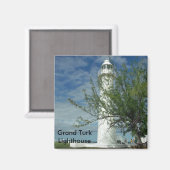 De vuurtoren van Grand Turk Magneet (Voorkant / Achterkant)