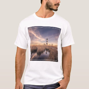 De vuurtoren van het eiland Bodie op Sunset T-shirt