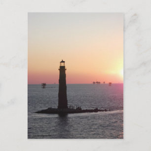De Vuurtoren van het Eiland van het zand bij Briefkaart