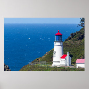 De vuurtoren van het Heceta-hoofd nabij Florence Poster