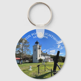 De vuurtoren van Horton Point, New York Keyring Sleutelhanger