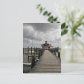 De vuurtoren van Roanoke Marshes Briefkaart (Staand voorkant)