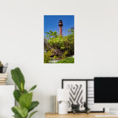 De vuurtoren van Sanibel onder heldere hemel Poster (Thuiskantoor)
