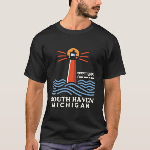 De vuurtoren van South Haven Michigan in South Hav T-shirt