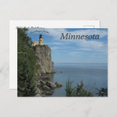 De vuurtoren van Split Rock in Minnesota Briefkaart (Voorkant / Achterkant)
