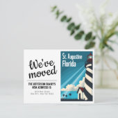 De vuurtoren van St. Augustine FL is verplaatst Briefkaart (Staand voorkant)