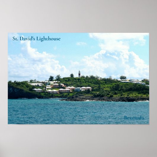 De vuurtoren van St. David, Bermuda Poster (Voorkant)