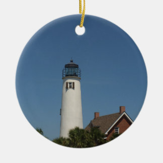 De vuurtoren van St George Island op een Keramisch Ornament