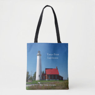 De vuurtoren van Tawas Point in de hele canvas tas