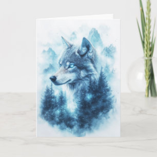 De Waakzame Wolf in Bevroren Pieken Kaart