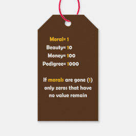 De waarde van moraal in het leven cadeaulabel