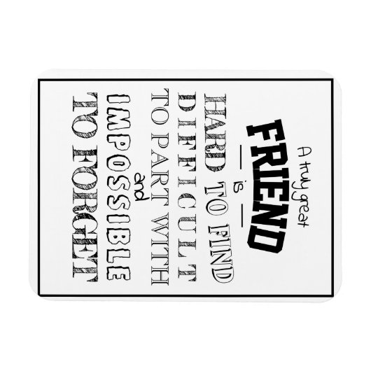 De Waardering van de vriend Dank u het manuscript Magneet (Horizontaal)