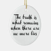 De waarheid blijft bestaan keramisch ornament (Rechts)