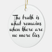 De waarheid blijft bestaan keramisch ornament (Links)