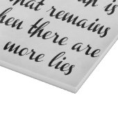 De waarheid blijft bestaan snijplank (Hoek)