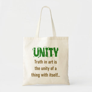 De waarheid in de kunst is de eenheid - het eenhei tote bag