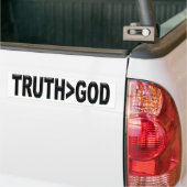 De waarheid is groter dan God Bumpersticker (Op Truck)