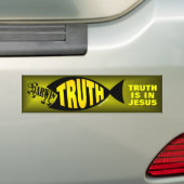 De waarheid is in Jezus Bumpersticker (Op auto)