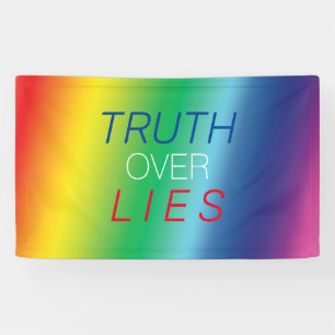 De waarheid over Lies - rood, wit, blauw, pride lg Spandoek