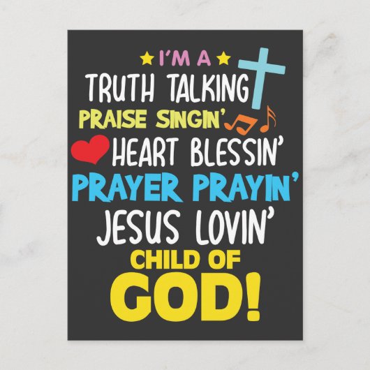 De waarheid werpt het kind van God dat zich moet b Briefkaart (Voorkant)