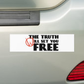 De waarheid zal je bevrijden bumpersticker (Op auto)