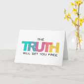 De waarheid zal je bevrijden kaart (Gele Bloem)