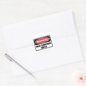 De waarschuwing KAN NUTS-Sticker BEVATTEN Ronde Sticker (Envelop)