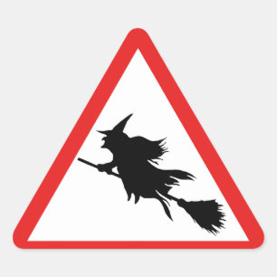 De Waarschuwing van de heks Driehoek Sticker