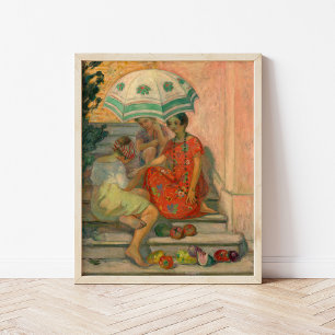 De waarzegger, Sainte-Maxime Henri Lebasque Poster