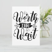 De Wacht Bodysuit waard, het wachten waard Feestdagenkaart (Staand voorkant)