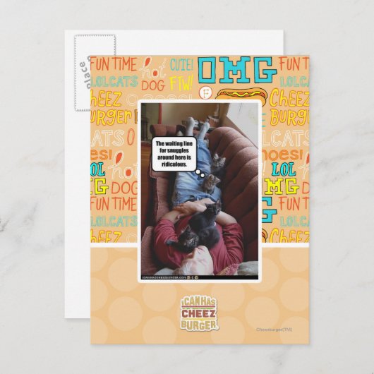 De wachtende lijn voor nestelt zich briefkaart (Voorkant / Achterkant)