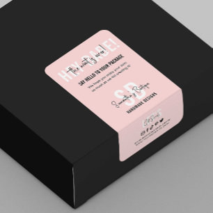 De wachttijd is voorbij Roze Zakelijke Verpakking Etiket