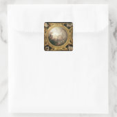 De wagen van Apollo, plafondschildering Vierkante Sticker (Tas)