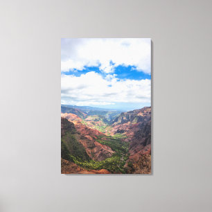 De Waimea Canyon Canvas Afdruk