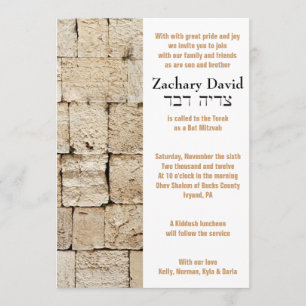 DE WALL Bar Bat Uitnodiging