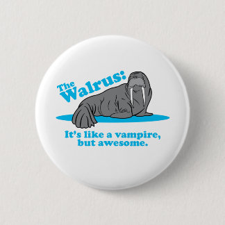De Walrus Vampire Ronde Button 5,7 Cm
