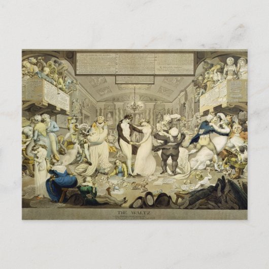 De Wals (gekleurde graving) Briefkaart (Voorkant)