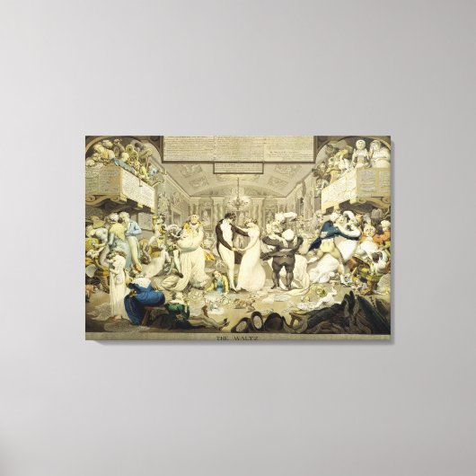 De Wals (gekleurde graving) Canvas Afdruk (Voorkant)