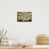 De Wals (gekleurde graving) Poster (Keuken)