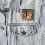 De wals vierkante button 5,1 cm (In situ)