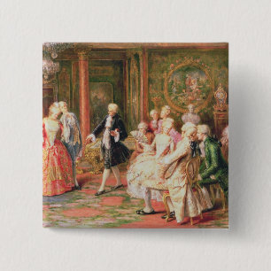 De wals vierkante button 5,1 cm