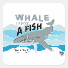 De walvis is geen vis vierkante sticker