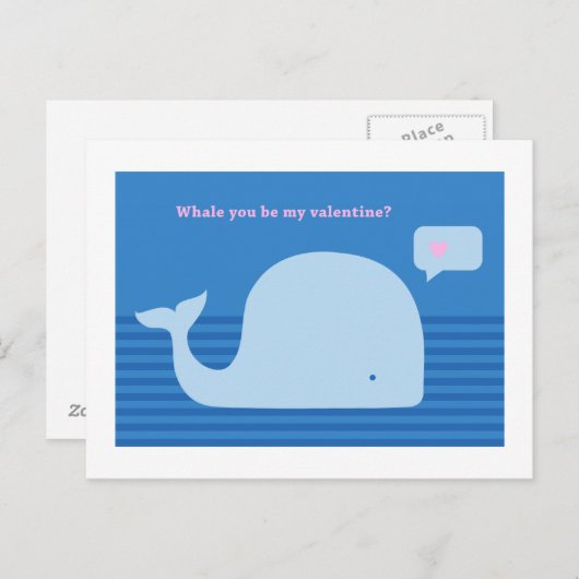 De "walvis u het Briefkaart is van mijn Valentijn" (Voorkant / Achterkant)