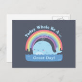 De walvis van vandaag is een geweldige dag, goede  briefkaart (Voorkant / Achterkant)