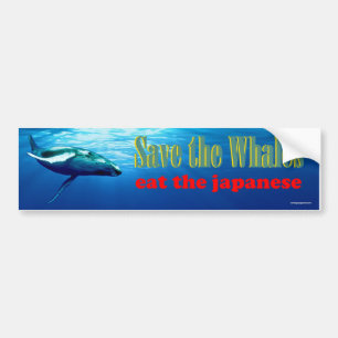 De walvissen redden.. bumpersticker