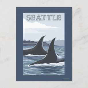 De Walvissen van de orka #1 - Seattle, Washington Briefkaart
