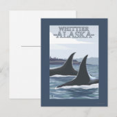 De Walvissen van de orka #1 - Whittier, Alaska Briefkaart (Voorkant / Achterkant)