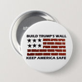 De wand van Trump bouwen Ronde Button 7,6 Cm (Voorkant /achterkant)