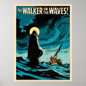 De Wandelaar op de Golven Poster (Voorkant)