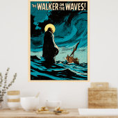De Wandelaar op de Golven Poster (Keuken)